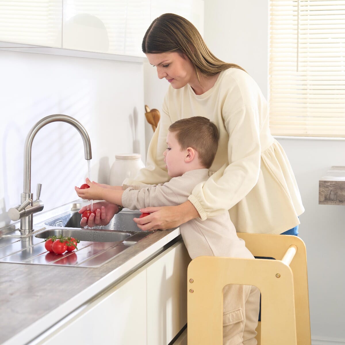 Tutti Bambini Helping Hands Montessori Toddler Learning Tower - Natural