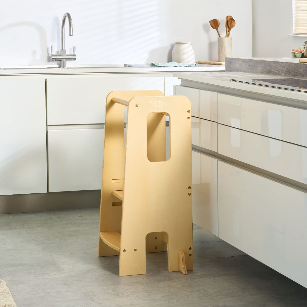 Tutti Bambini Helping Hands Montessori Toddler Learning Tower - Natural