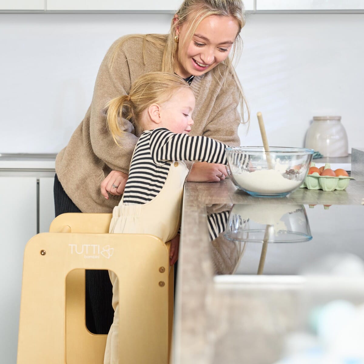 Tutti Bambini Helping Hands Montessori Toddler Learning Tower - Natural
