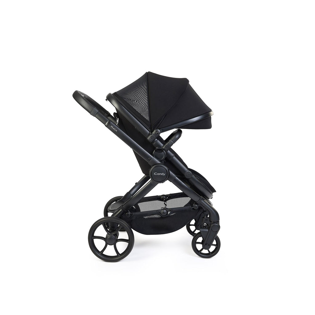 iCandy Peach 8 Maxi-Cosi Cabriofix iSize Car Seat & Base Bundle - Black