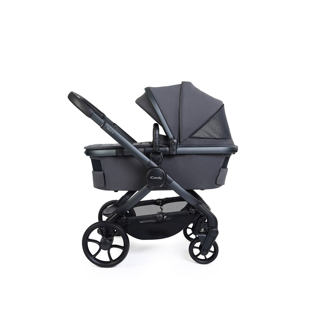 iCandy Peach 8 Maxi-Cosi Cabriofix iSize Car Seat & Base Bundle - Grey