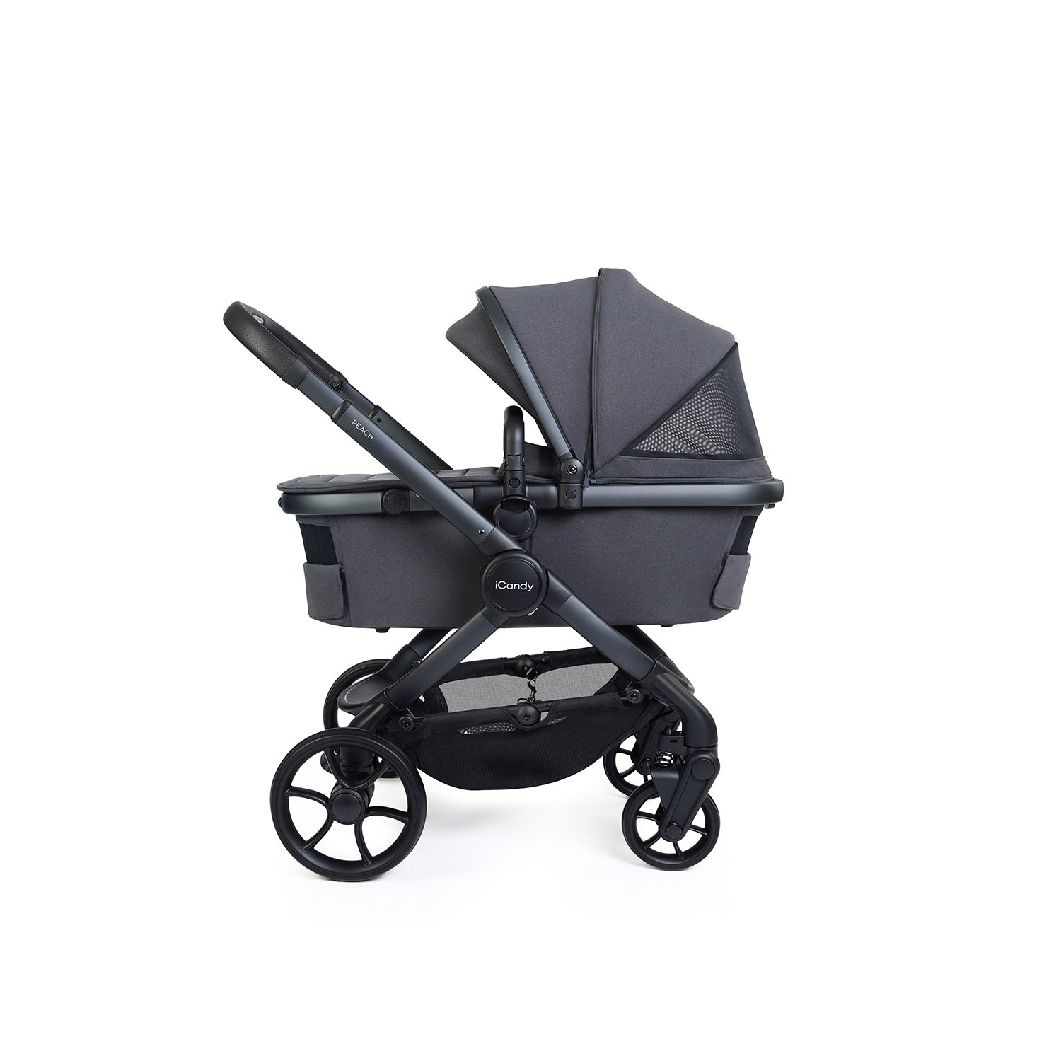 iCandy Peach 8 Maxi-Cosi Cabriofix iSize Car Seat & Base Bundle - Grey