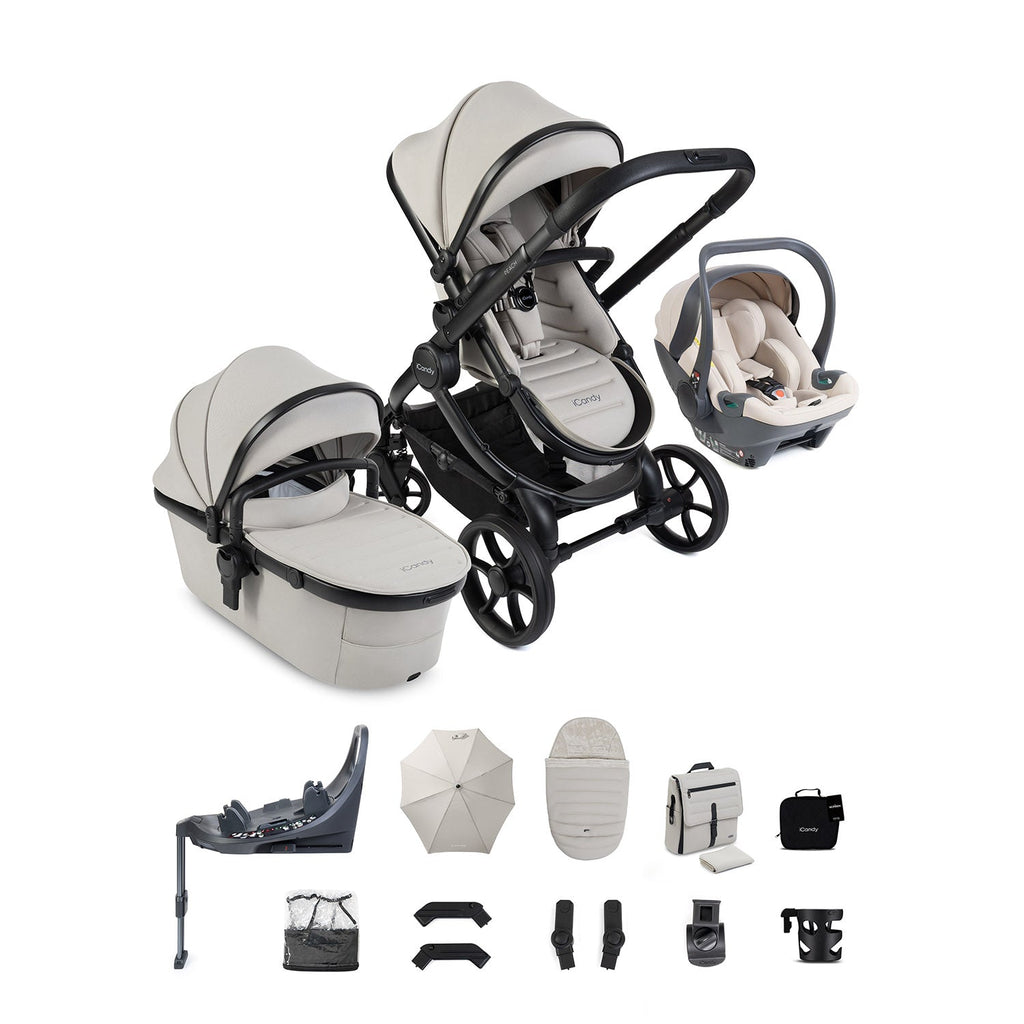 iCandy Peach 8 Cocoon 360 Car Seat & Base Bundle - Taupe