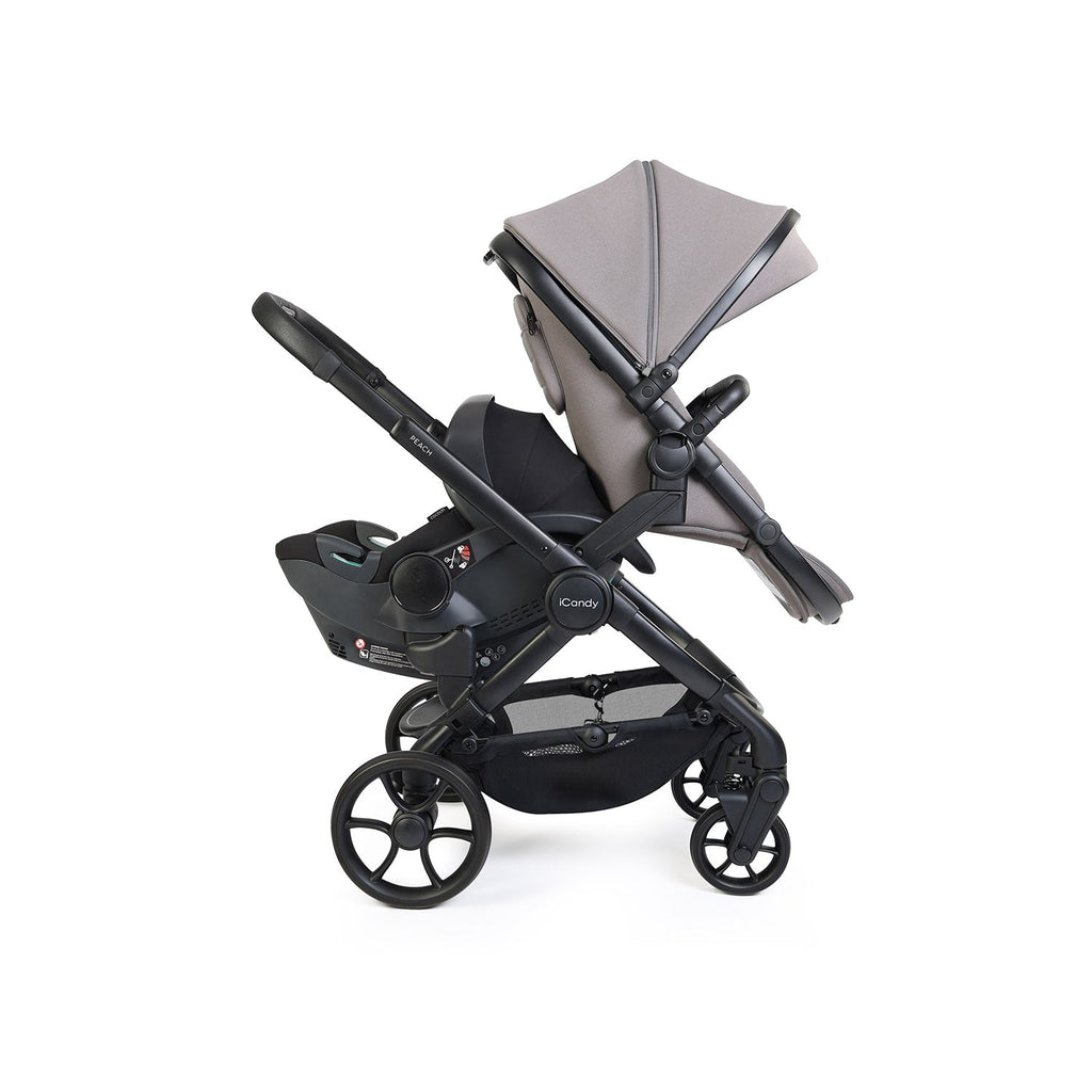 iCandy Peach 8 Double Cocoon 360 Car Seat & Base Bundle - Porcini