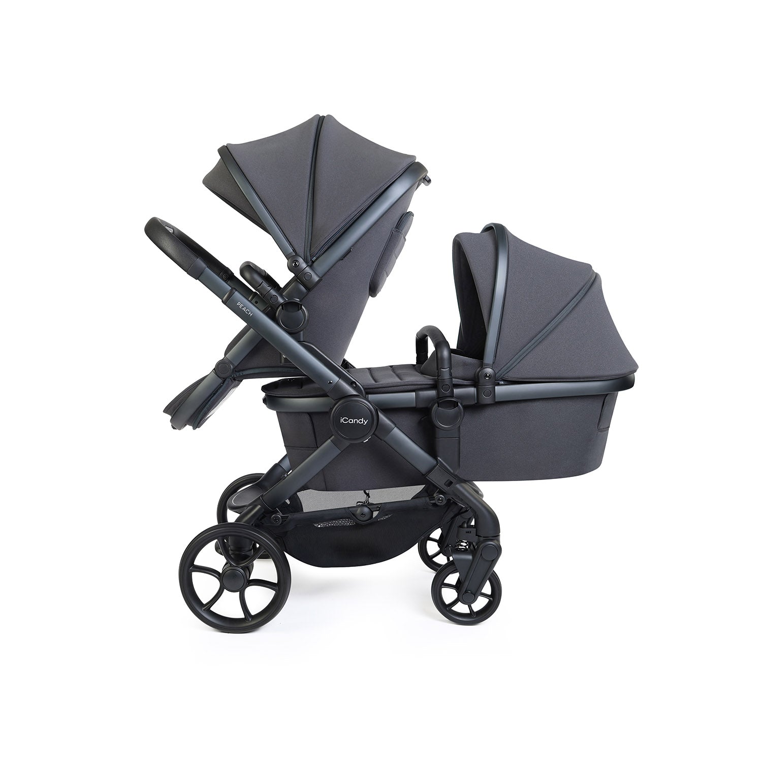 iCandy Peach 8 Double Pushchair & Carrycot Combo - Grey