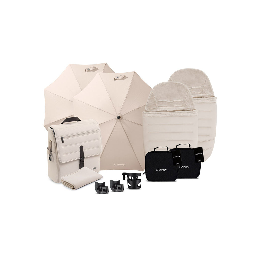 iCandy Peach 8 Editions Twin Complete Accessory Bundle - Biscotti