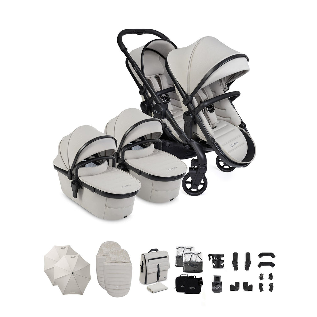 iCandy Peach 8 Twin Complete Accessory Bundle - Taupe