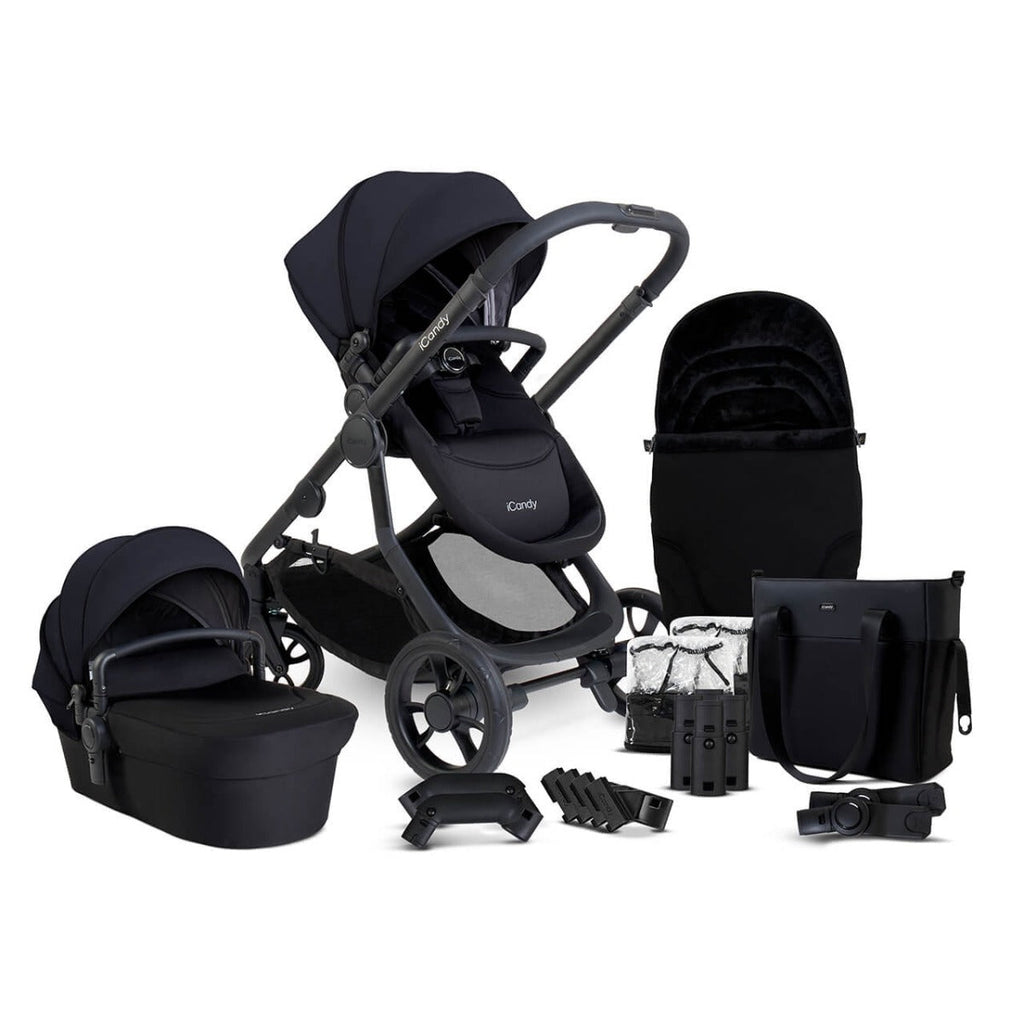 iCandy Orange 4 Travel System Bundle with Maxi-Cosi Pebble 360 Pro2 & Rotating Base - Black Edition 12