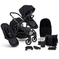 iCandy Orange 4 Double Pushchair with Complete Accessory Bundle - Black Edition 1