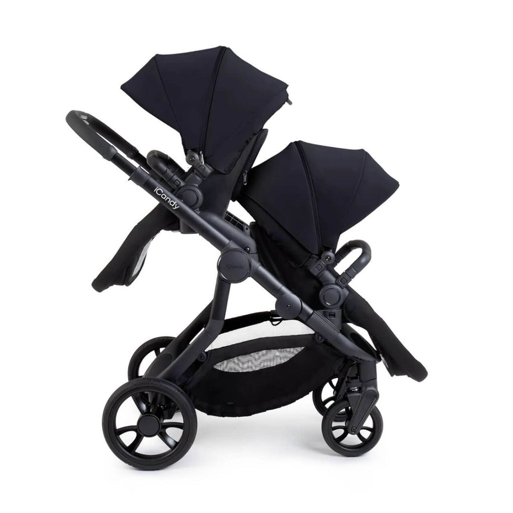 iCandy Orange 4 Double Pushchair with Complete Accessory Bundle - Black Edition 9