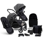 iCandy Orange 4 Double Pushchair with Complete Accessory Bundle - Fossil 1