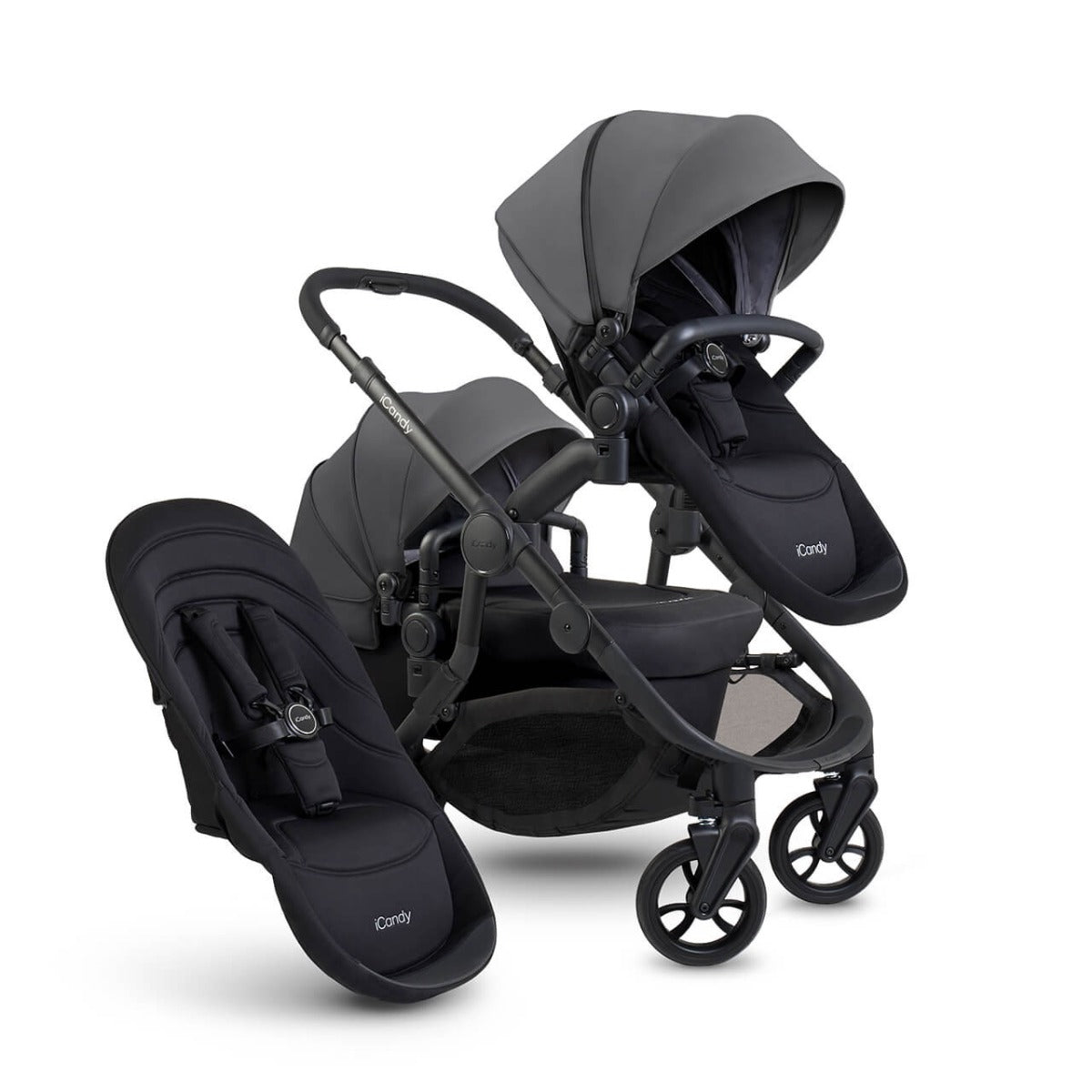 iCandy Orange 4 Double Pushchair with Complete Accessory Bundle - Fossil 15