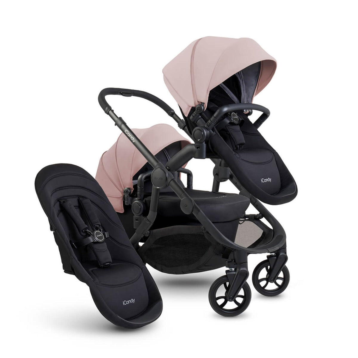 iCandy Orange 4 Double Pushchair with Complete Accessory Bundle - Rose 15