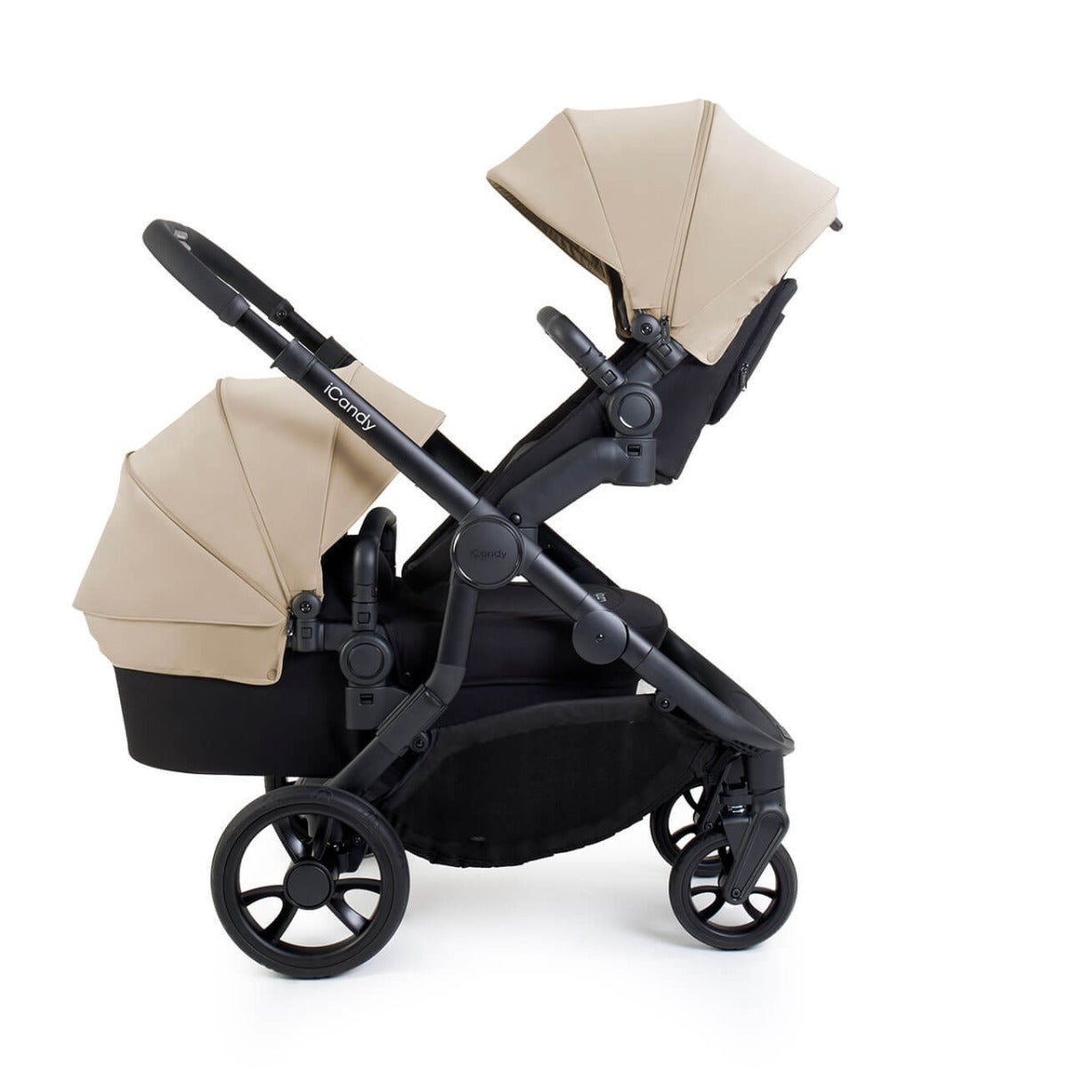 iCandy Orange 4 Double Pushchair with Complete Accessory Bundle - Latte 7