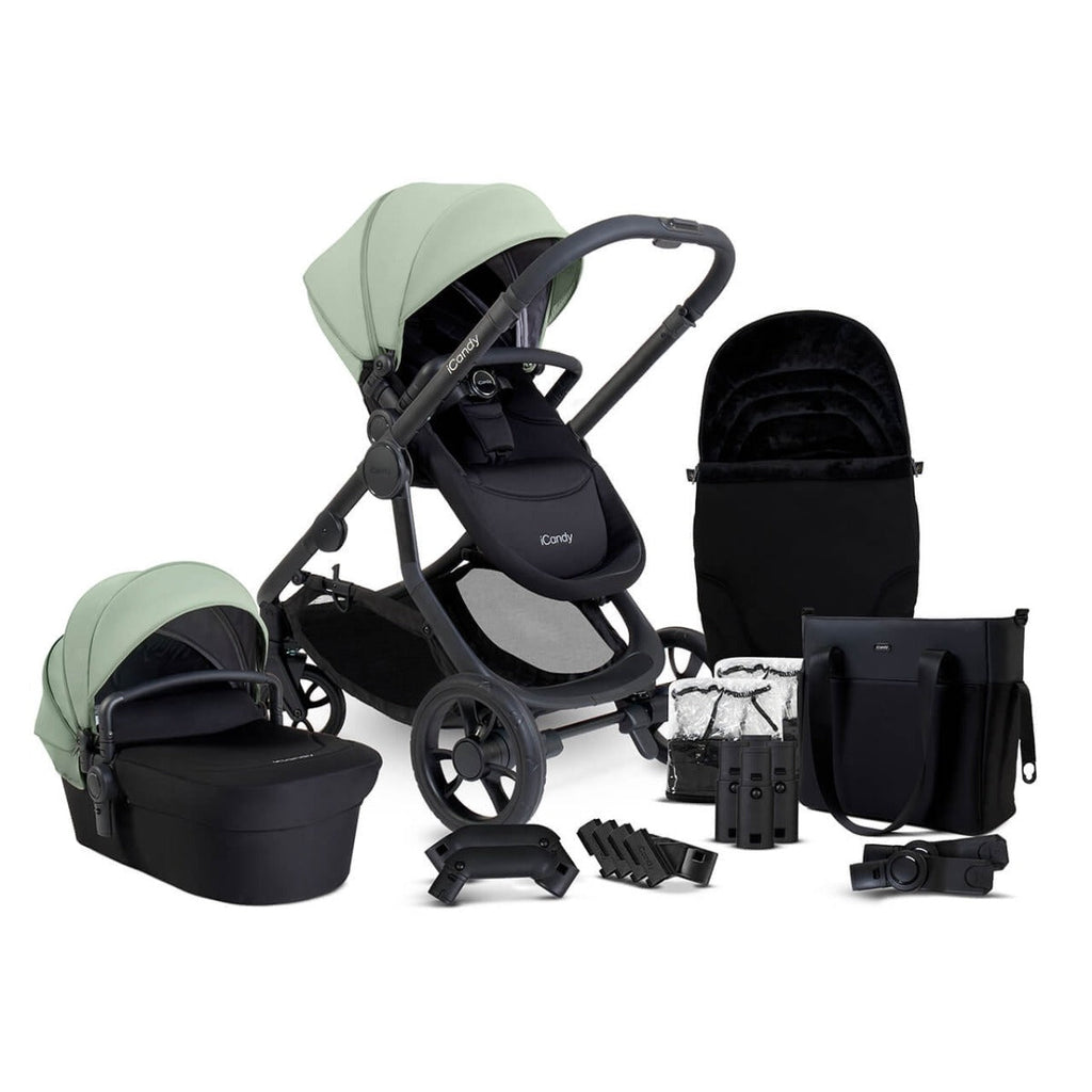 iCandy Orange 4 Travel System Bundle with Maxi-Cosi Cabriofix i-Size & Base - Pistachio 15