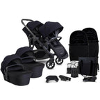 iCandy Orange 4 Twin Pushchair with Complete Accessory Bundle - Black Edition 1