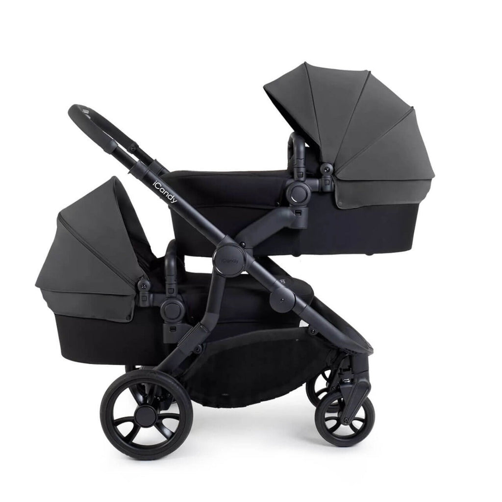 iCandy Orange 4 Twin Pushchair with Complete Accessory Bundle - Fossil 3