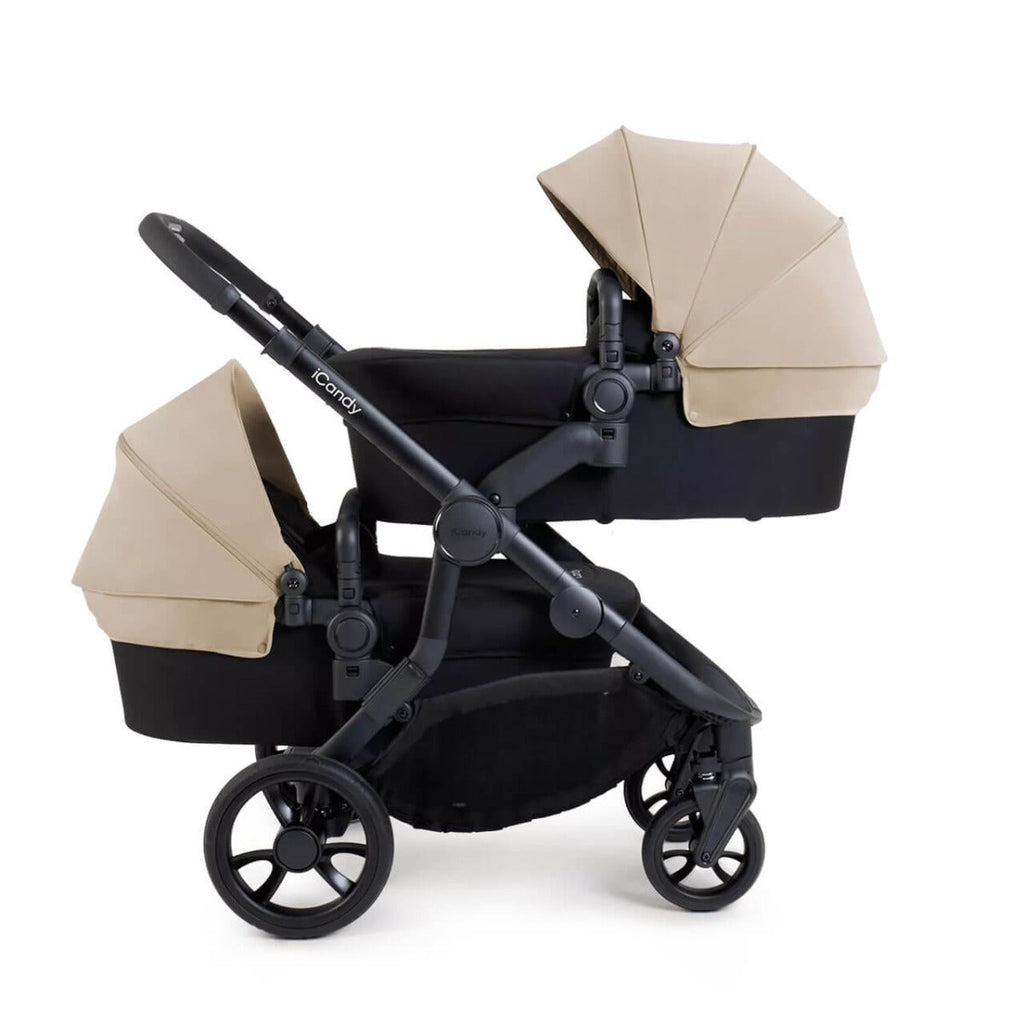 iCandy Orange 4 Twin Pushchair with Complete Accessory Bundle - Latte 3