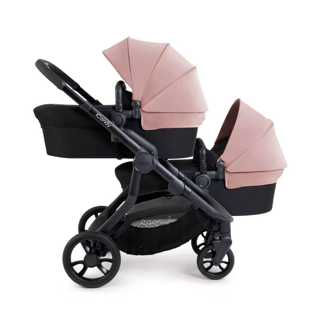 iCandy Orange 4 Twin Pushchair with Complete Accessory Bundle - Rose 2