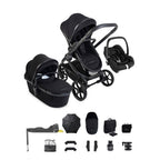iCandy Peach 8 Maxi-Cosi Cabriofix iSize Car Seat & Base Bundle - Black