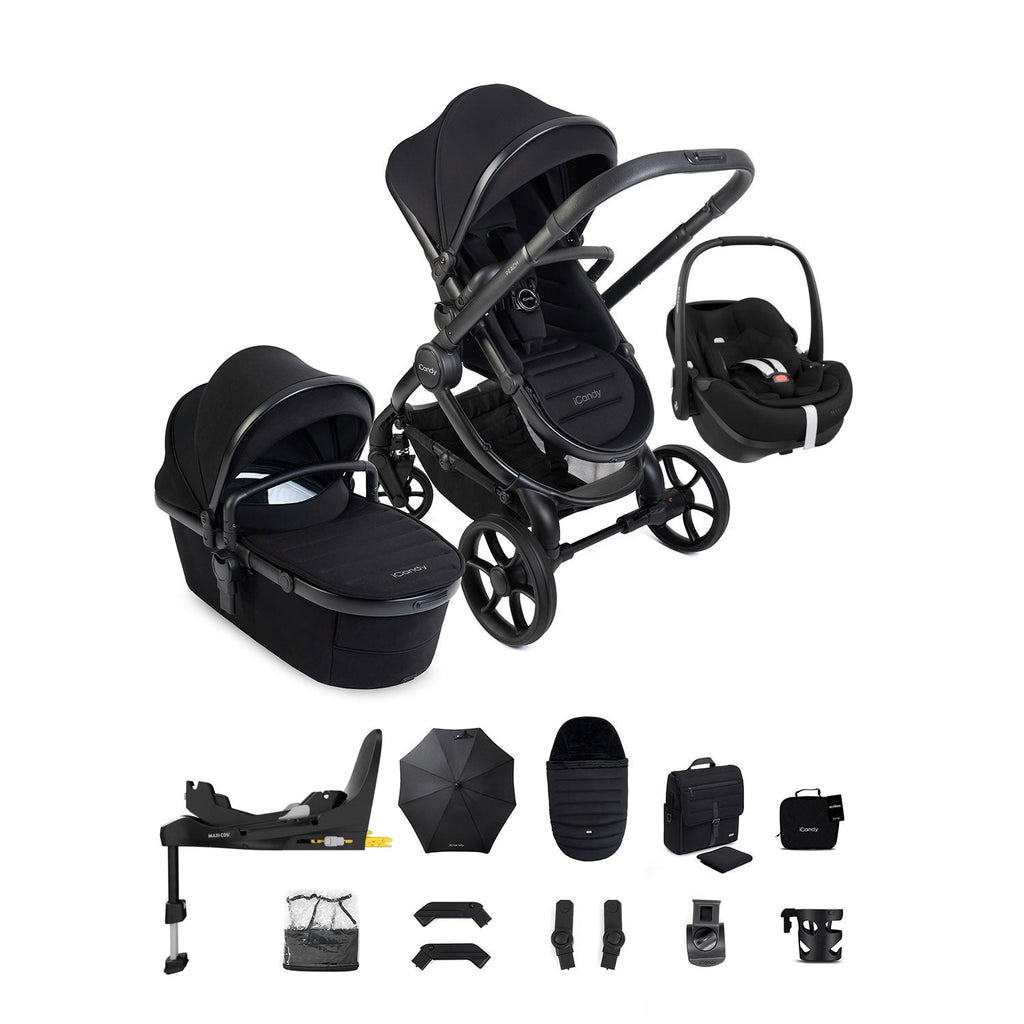 iCandy Peach 8 Maxi-Cosi Pebble 360 Pro 2 Car Seat & Base Bundle - Black