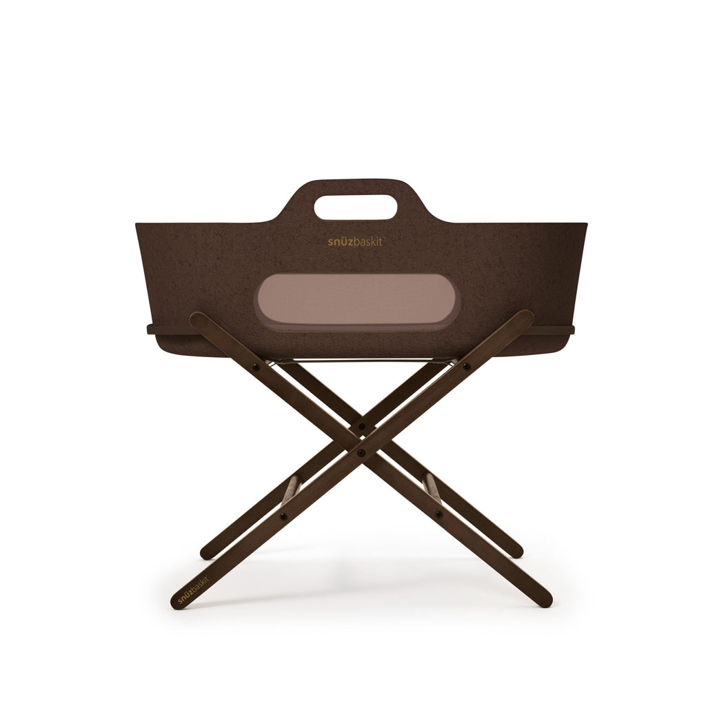 SnuzBaskit Chocolate Moses Basket & Ebony Stand