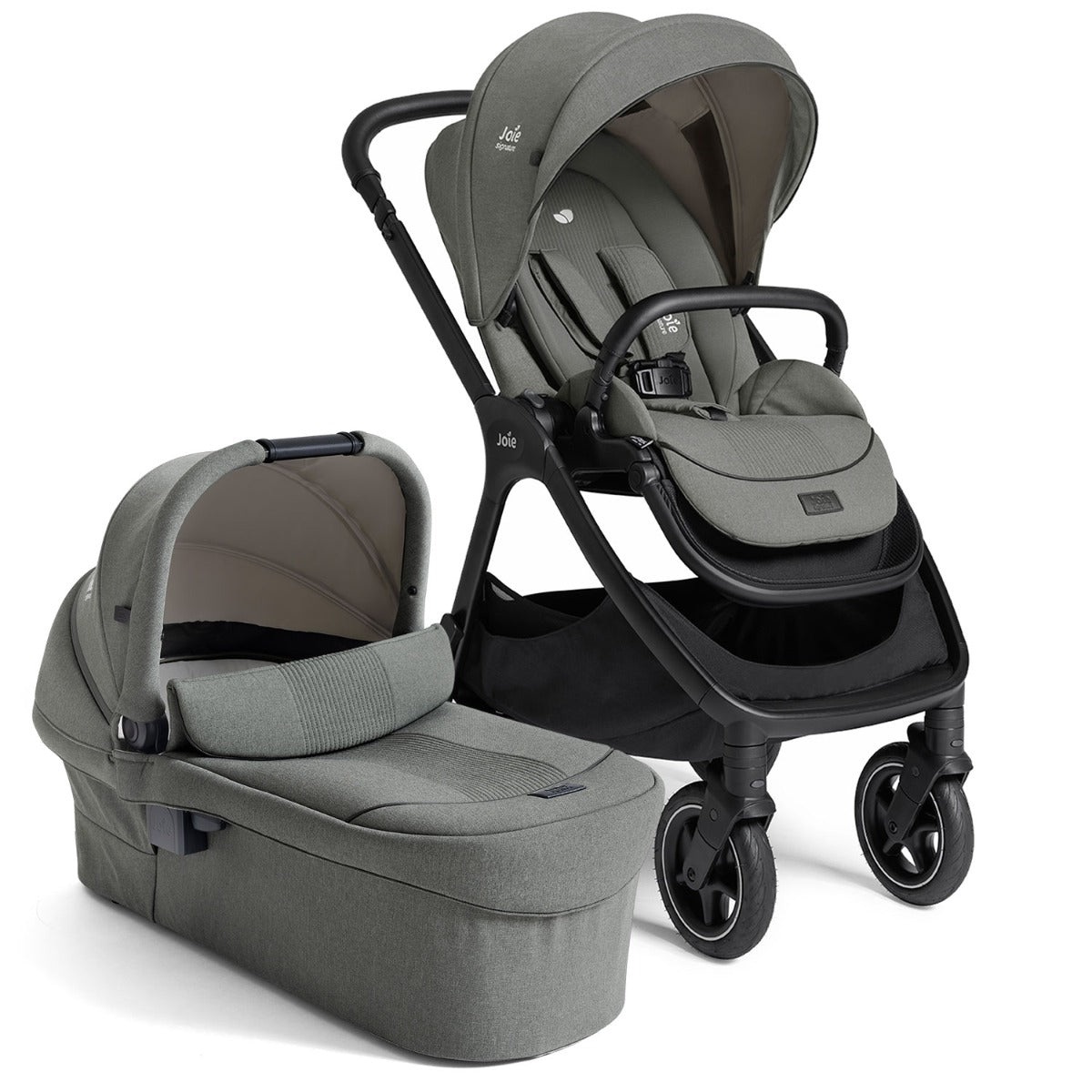 Joie Finiti Signature Pushchair & Ramble XL Carrycot - Evergreen 1