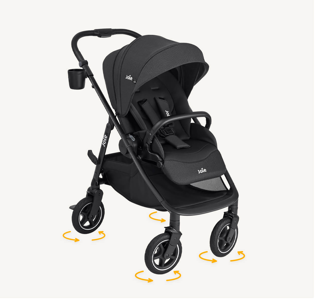 Joie Versadrift Pushchair & Ramble XL Carrycot - Raven