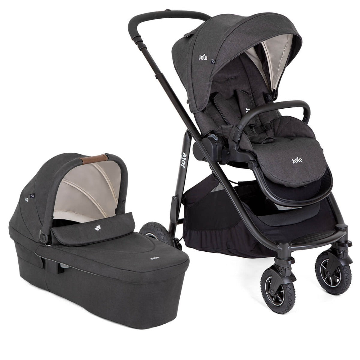 Joie Versatrax with Ramble XL Carrycot - Shale 1