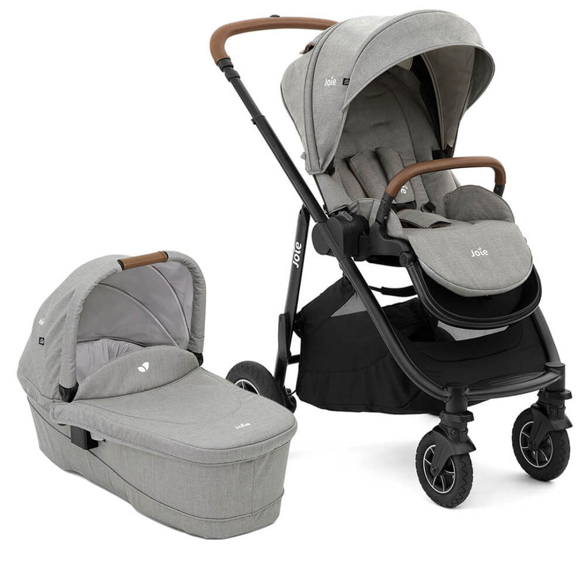 Joie Versatrax with Ramble XL Carrycot - Pebble 1