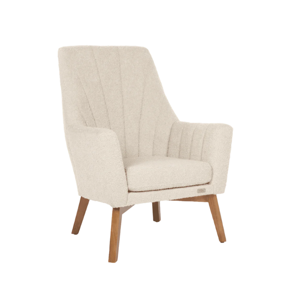 Tutti Bambini Jonah Luxe Rocking Chair & Foot Stool - Boucle Mushroom - Mushroom