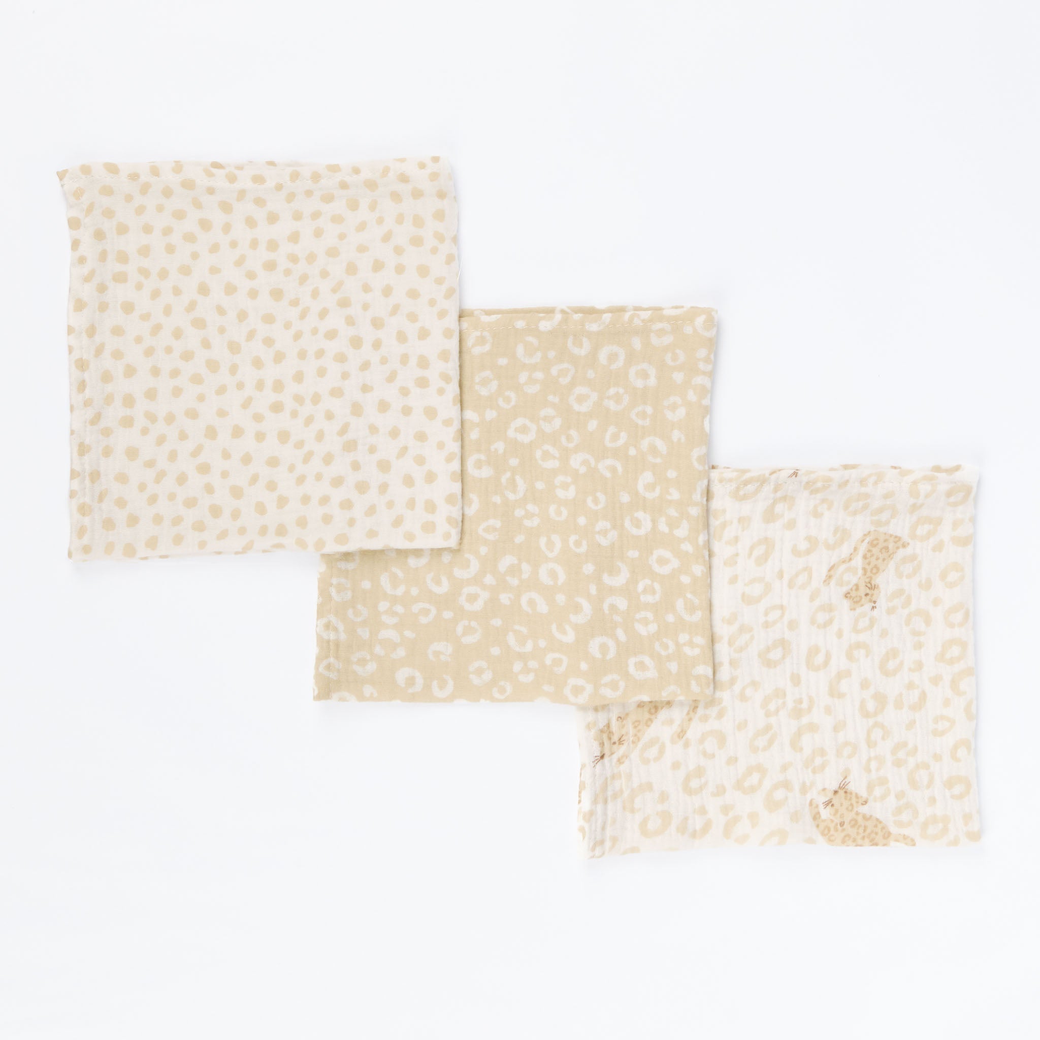 Tutti Bambini Large Muslin Squares Swaddles 3pk - Love Cats
