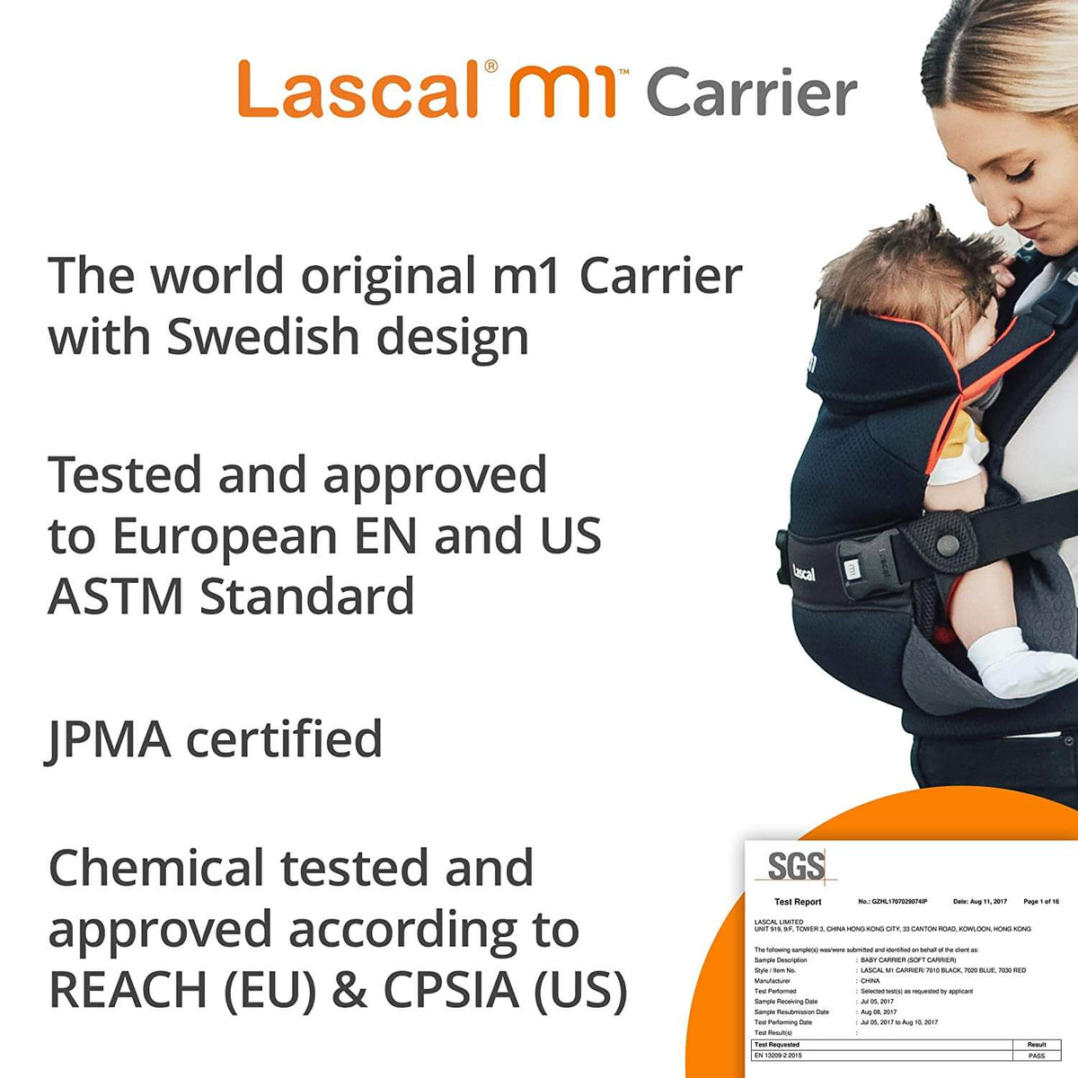 Lascal M1 Baby Carrier - Sunset Red