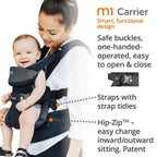 Lascal M1 Baby Carrier - Sunset Red