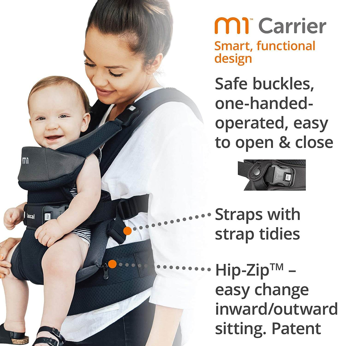 Lascal M1 Baby Carrier - Sunset Red