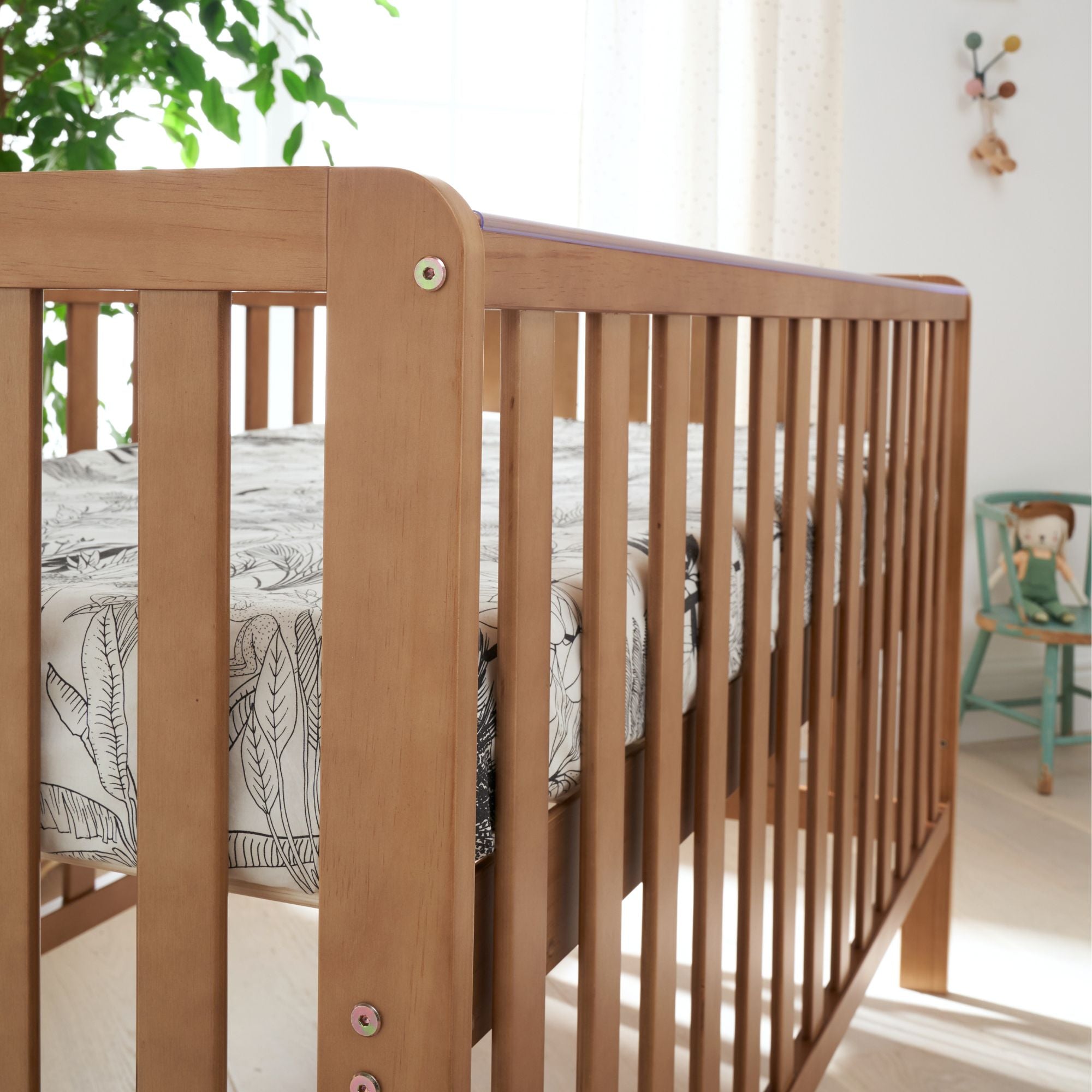 Tutti Bambini Malmo Cot Bed with Rio Furniture 2 Piece Room Set - Dove Grey/Honey Oak