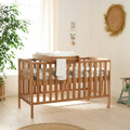 Tutti Bambini Malmo Cot Bed with Cot Top Changer & Mattress - Honey Oak