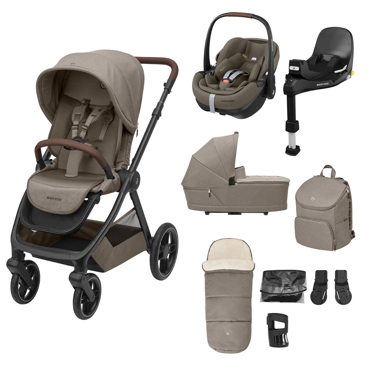Maxi-Cosi Oxford Pebble Pro 2 Premium 9 Piece Bundle - Twillic Truffle 1