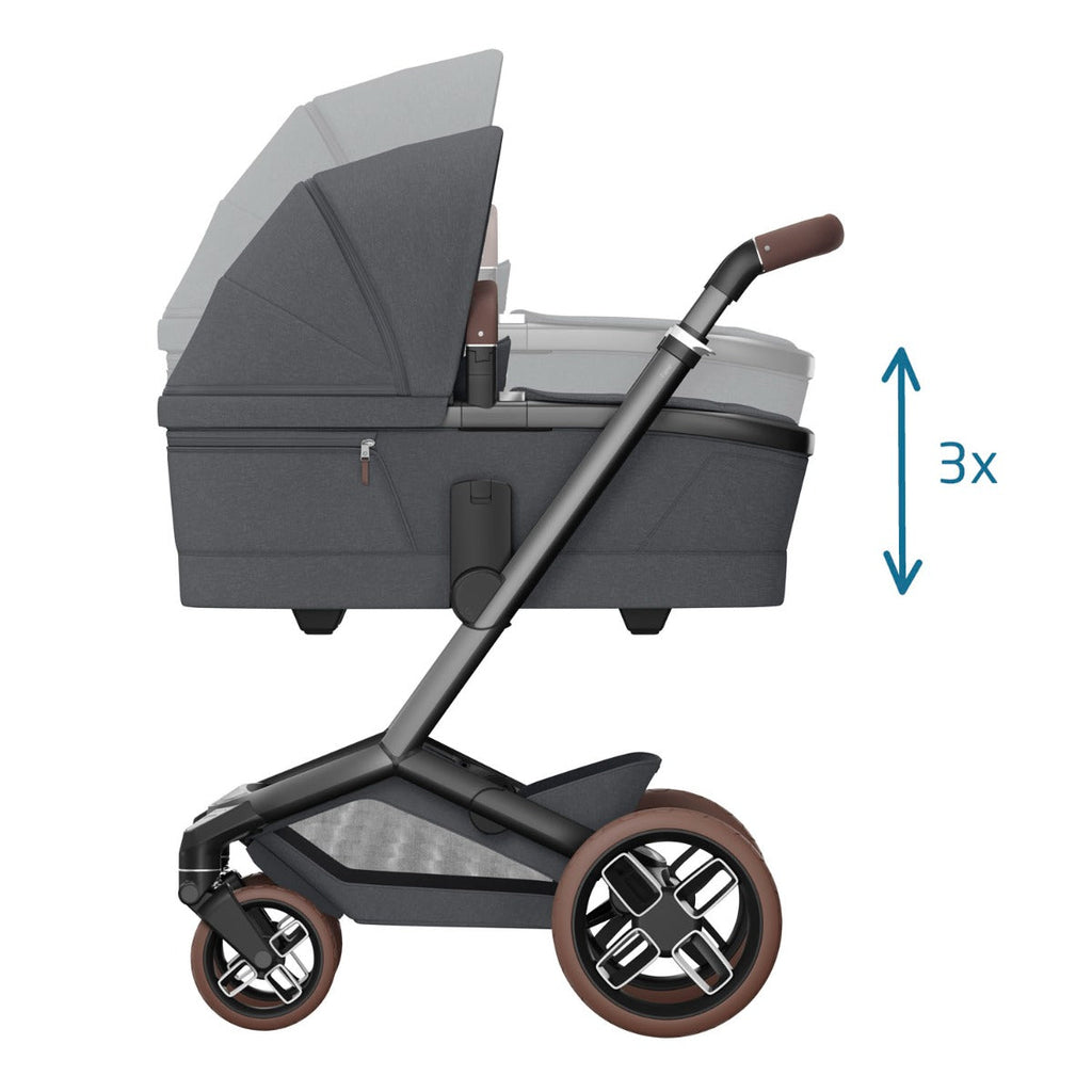 Maxi-Cosi Fame Pushchair + Carrycot - Twillic Graphite 5