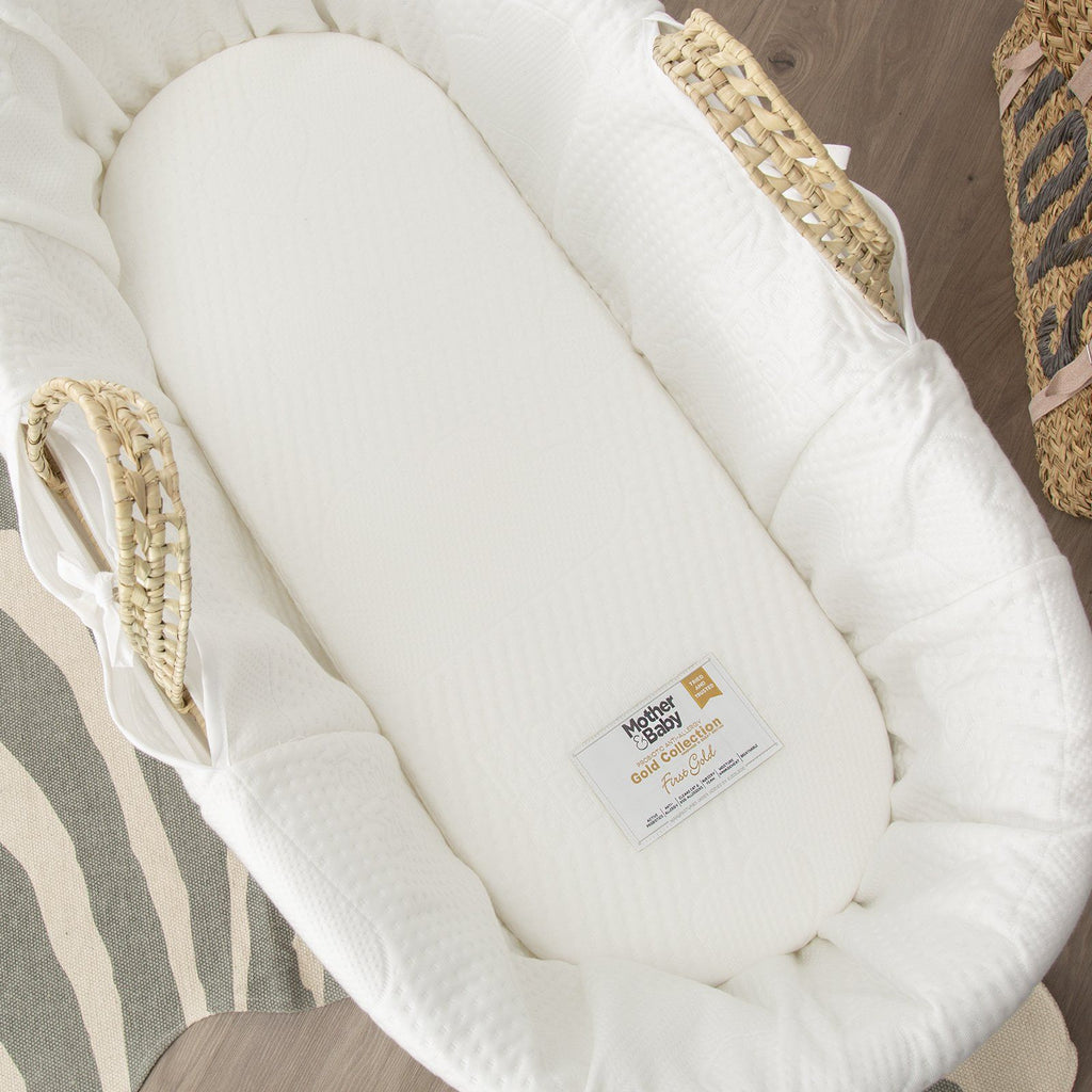 Mother&Baby First Gold Anti-Allergy Foam Moses Basket Mattress Large 75 x 28cm