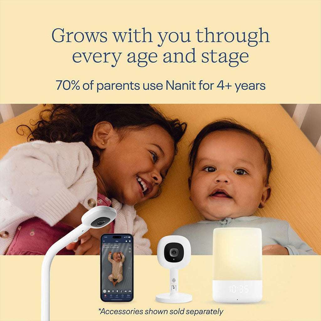 Nanit Pro Baby Monitor + Wall Mount - White