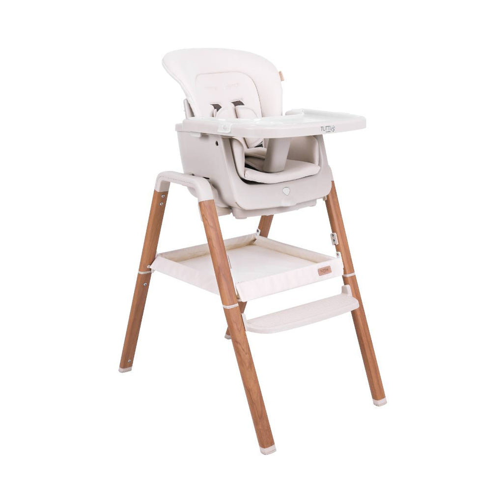 Tutti Bambini Nova Birth to 12 Years Complete Highchair Package - Scandinavian Walnut & Ecru
