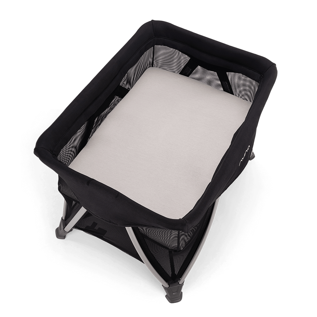 Nuna SENA Aire Travel Cot with Zip On Bassinet - Caviar