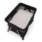 Nuna SENA Aire Travel Cot with Zip On Bassinet - Caviar