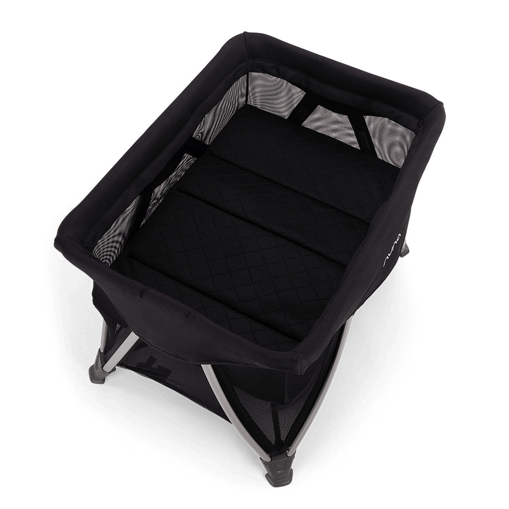 Nuna SENA Aire Travel Cot with Zip On Bassinet - Caviar