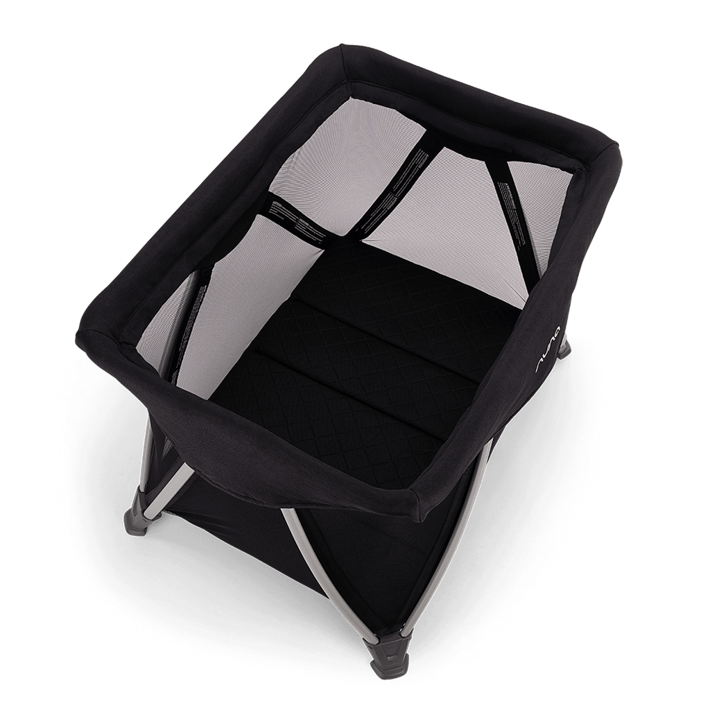 Nuna SENA Aire Travel Cot with Zip On Bassinet - Caviar