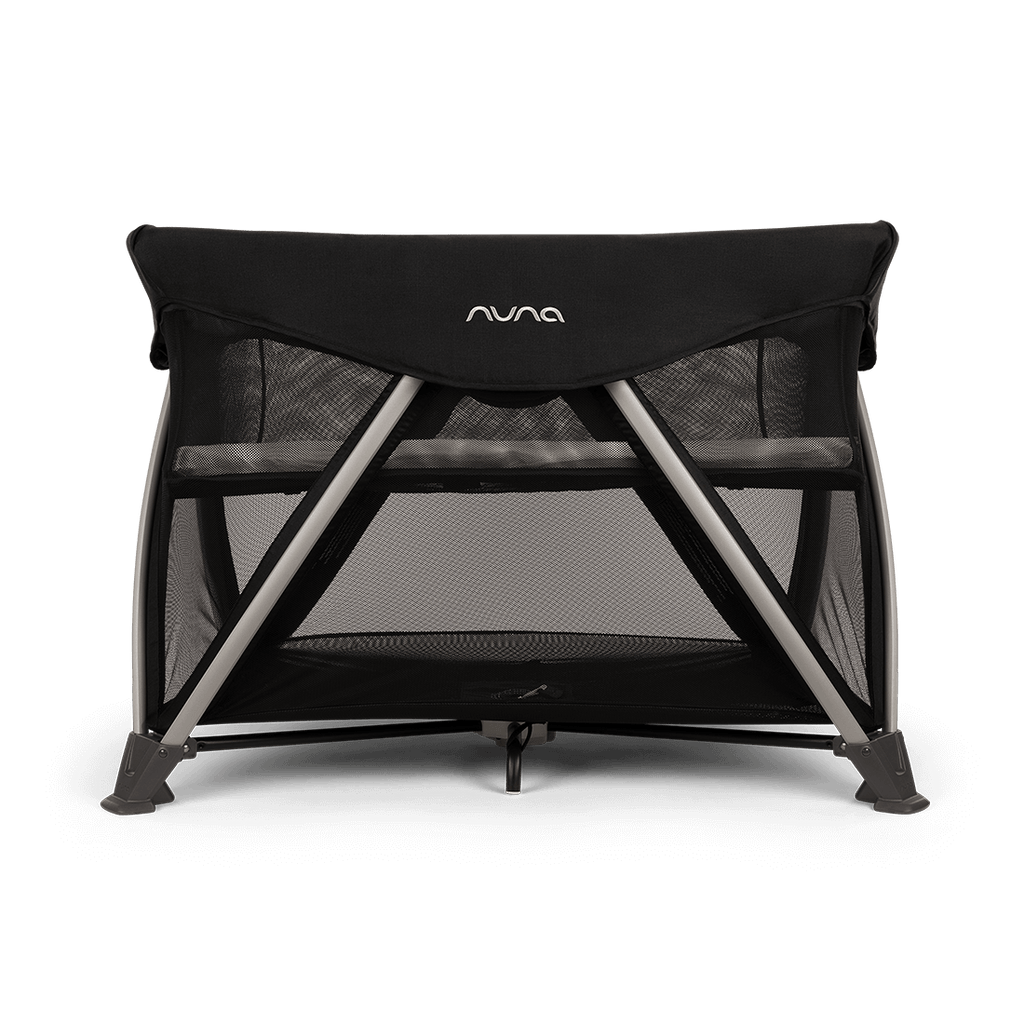 Nuna SENA Aire Travel Cot with Zip On Bassinet - Caviar