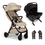 Nuna TRVL Compact Stroller with PIPA URBN Car Seat - Biscotti 1
