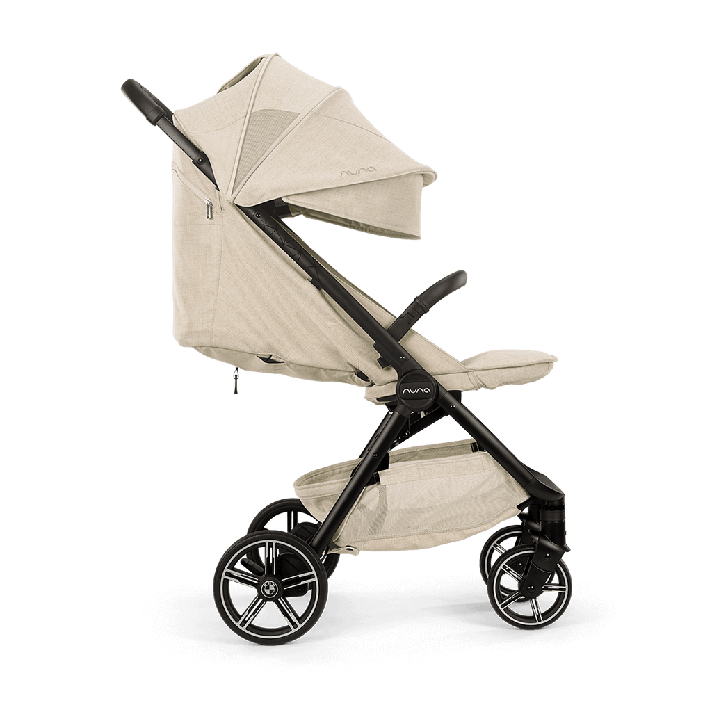 Nuna TRVL LX BMW Collection Compact Stroller with Raincover & Travel Bag - Mica