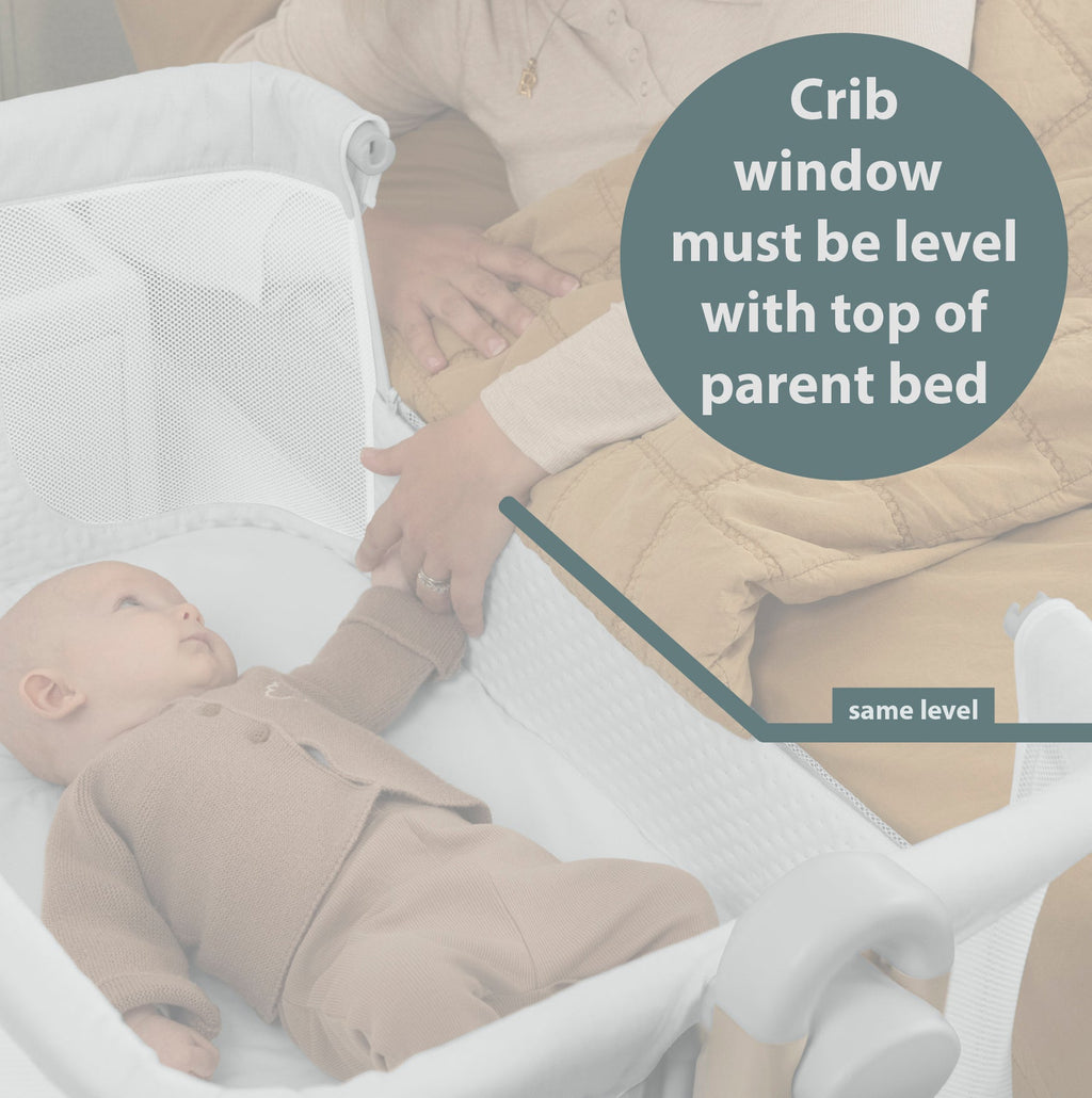 Obaby Cloud Bedside Crib - Oatmeal